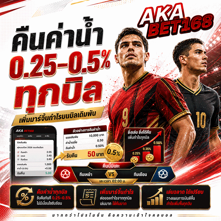 คืนค่าน้ำ 0.25–0.5% ทุกบิล
